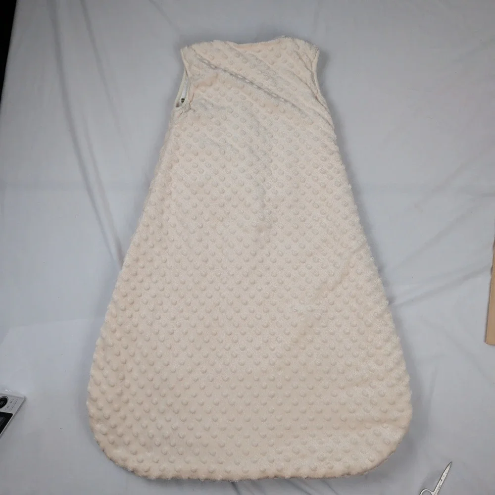 BabyinaBag Minky Dot Sleep Sack Cream Wearable Blanket Medium Earthwalk Design